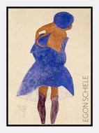 pige i blå kjole  |  EGON SCHIELE  |  KUNSTPLAKAT - decoARTE