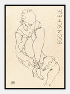 kvinde med sko  |  EGON SCHIELE  |  KUNSTPLAKAT - decoARTE
