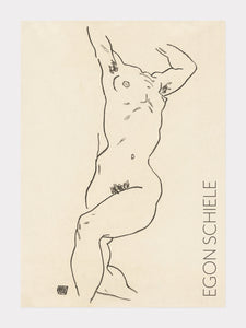 afklædt kvinde  |  EGON SCHIELE  |  KUNSTPLAKAT - decoARTE