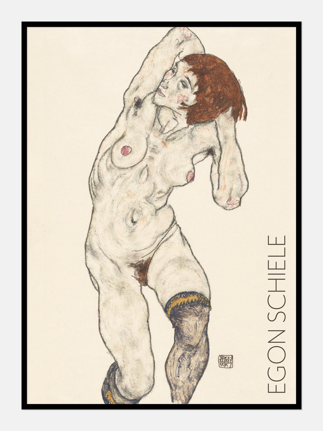 afklædt kvinde  |  EGON SCHIELE  |  KUNSTPLAKAT - decoARTE