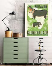 Indlæs billede til gallerivisning flodheste  |  BROOKFIELD ZOO  |  ZOOPLAKAT - decoARTE
