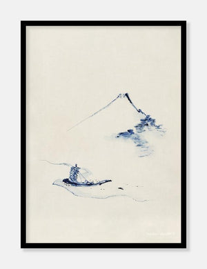 båd ved fujibjerget  |  KATSUSHIKA HOKUSAI  |  JAPANSK KUNSTPLAKAT - decoARTE
