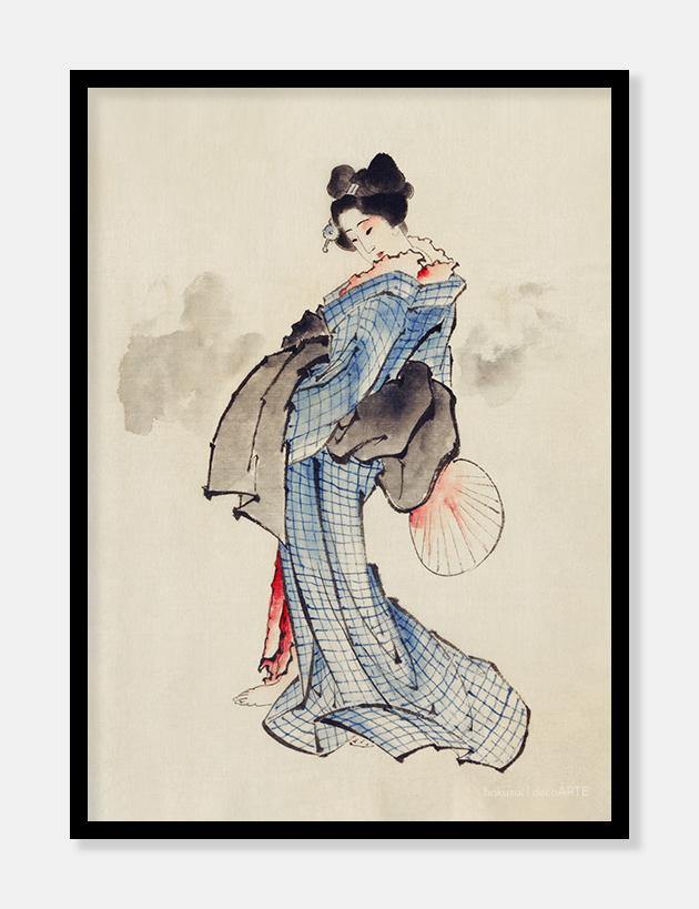 kvinde  |  KATSUSHIKA HOKUSAI  |  JAPANSK KUNSTPLAKAT - decoARTE