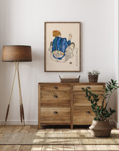 Indlæs billede til gallerivisning siddende kvinde  |  EGON SCHIELE  |  KUNSTPLAKAT - decoARTE
