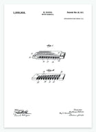 Mundharmonika | Smukt patent til din væg | plakat | poster - decoARTE