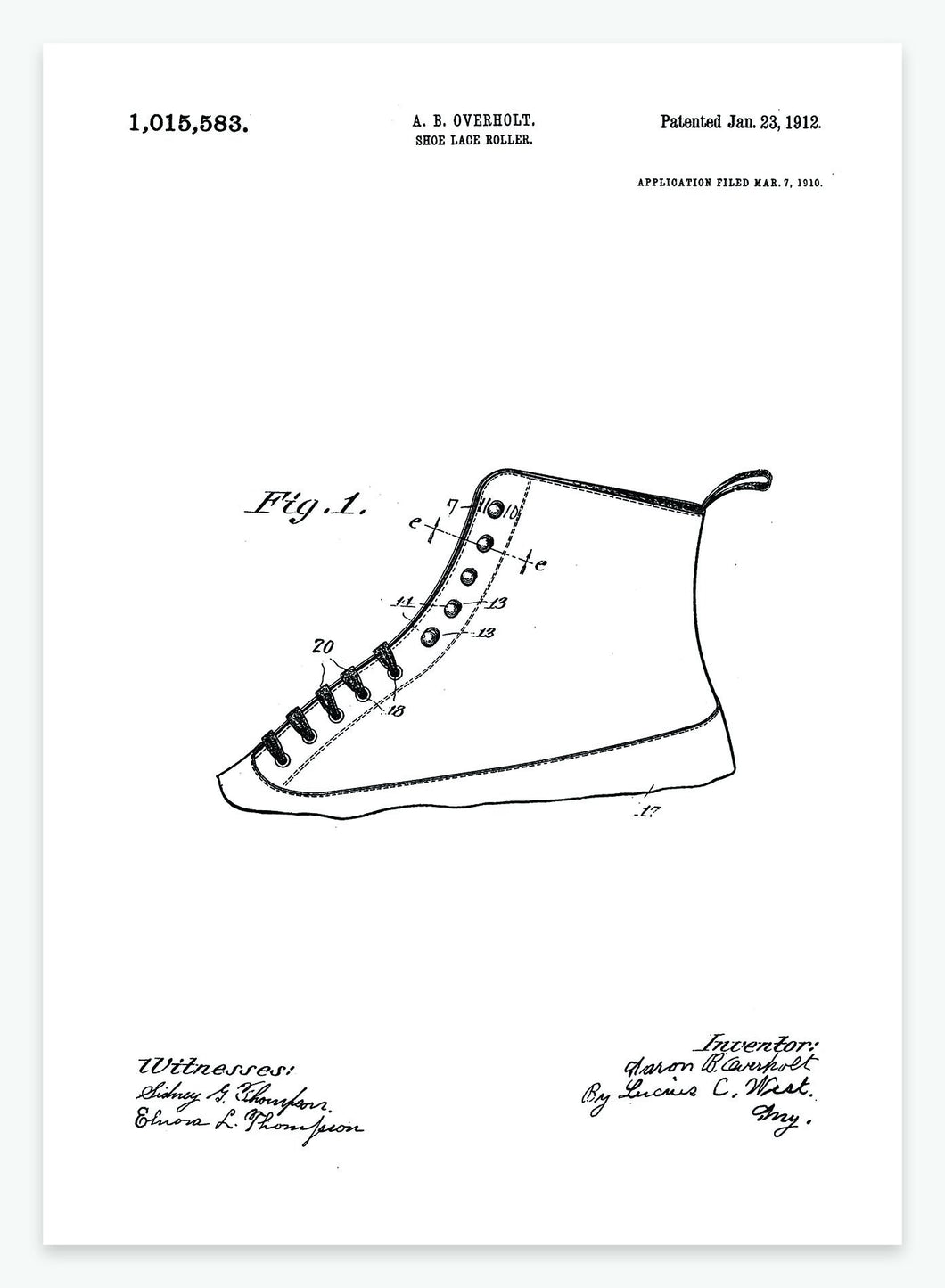 Snørebånd | Smukt patent til din væg | plakat | poster - decoARTE