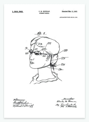 Øjenbrynsskjold | Smukt patent til din væg | plakat | poster - decoARTE