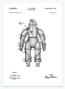 Submarine Armor | Smukt patent til din væg | plakat | poster - decoARTE