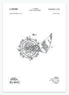 Tidsindstiller | Smukt patent til din væg | plakat | poster - decoARTE