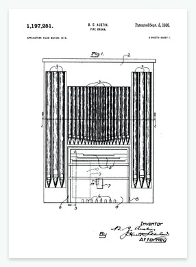 Orgel | Smukt patent til din væg | plakat | poster - decoARTE