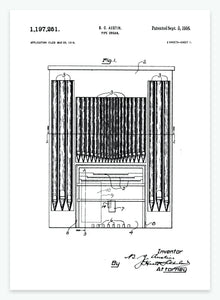 Orgel | Smukt patent til din væg | plakat | poster - decoARTE