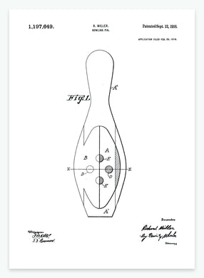 bowlingkegle | PATENTPLAKAT - decoARTE