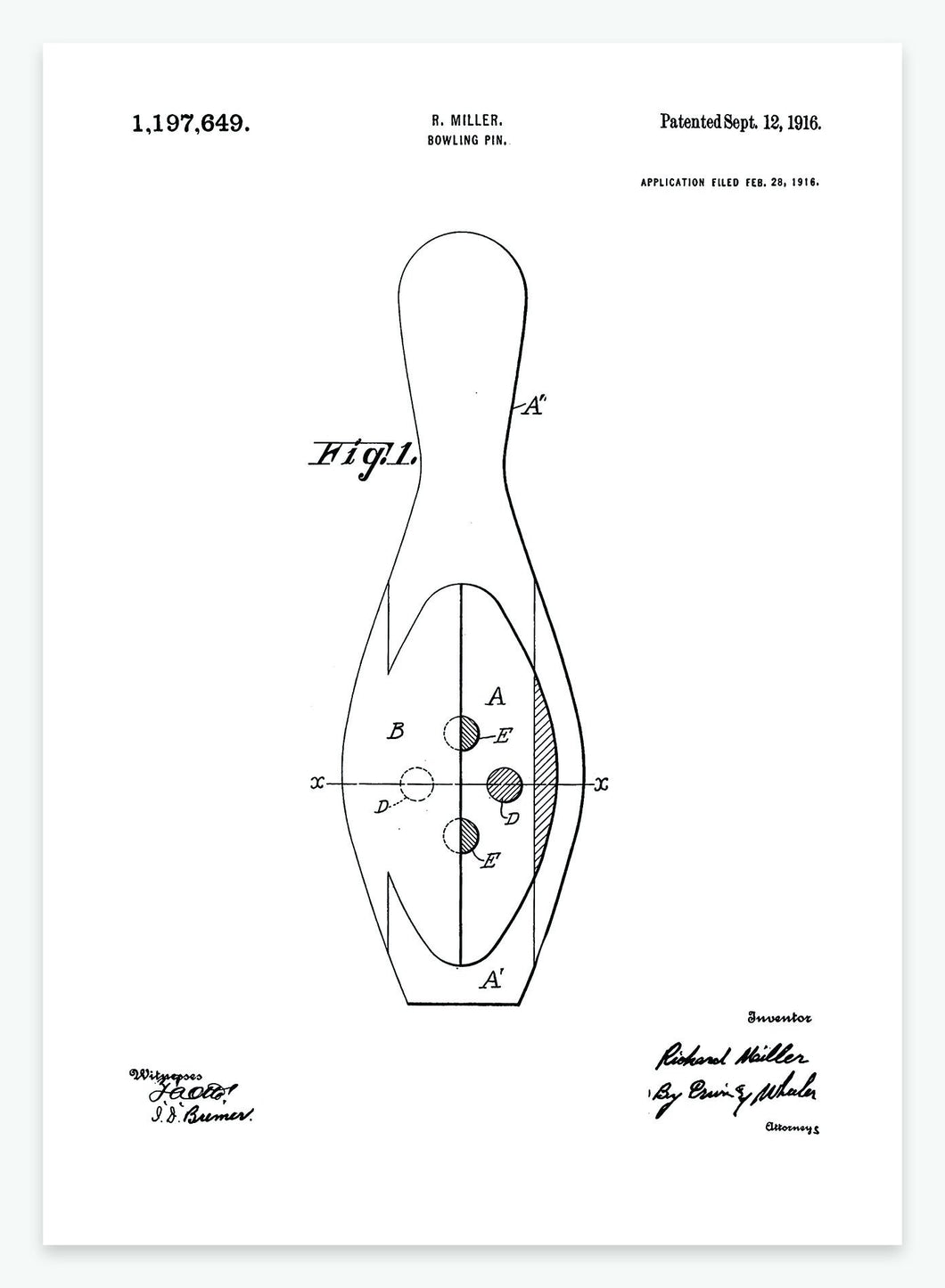 bowlingkegle | PATENTPLAKAT - decoARTE