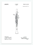Klarinet | Smukt patent til din væg | plakat | poster - decoARTE