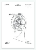 fransk horn | PATENTPLAKAT - decoARTE