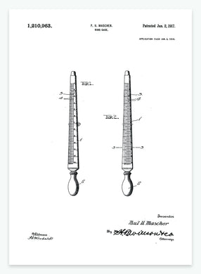 Ringmålerstav | Smukt patent til din væg | plakat | poster - decoARTE