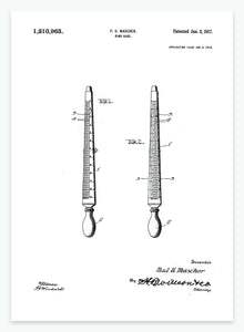 Ringmålerstav | Smukt patent til din væg | plakat | poster - decoARTE