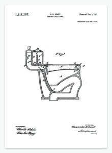 Toilet | Smukt patent til din væg | plakat | poster - decoARTE