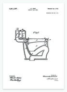 Toilet | Smukt patent til din væg | plakat | poster - decoARTE