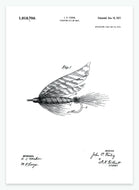 flue til fiskeri | PATENTPLAKAT - decoARTE