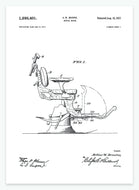 Tandlægestol | Smukt patent til din væg | plakat | poster - decoARTE
