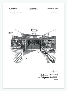 Selvbetjeningsforretning | Smukt patent til din væg | plakat | poster - decoARTE