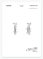 Papersklip | Smukt patent til din væg | plakat | poster - decoARTE