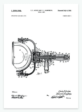 Lyssignal | Smukt patent til din væg | plakat | poster - decoARTE