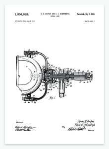 Lyssignal | Smukt patent til din væg | plakat | poster - decoARTE
