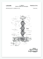 faldskærm til flyvemaskine | PATENTPLAKAT - decoARTE