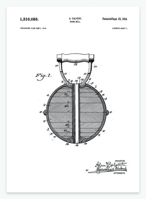dumb bell | PATENTPLAKAT - decoARTE