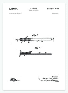 Tandbørste | Smukt patent til din væg - decoARTE