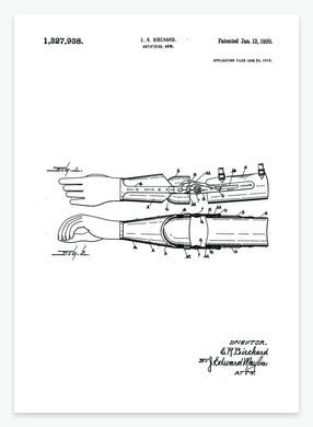 Kunstig arm | Smukt patent til din væg - decoARTE
