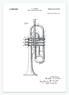 Trompet | Smukt patent til din væg | plakat | poster - decoARTE