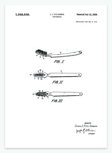 Tandbørste | Smukt patent til din væg - decoARTE
