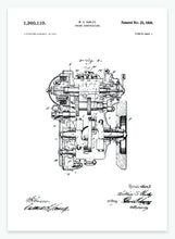 Indlæs billede til gallerivisning Motor | Smukt patent til din væg - decoARTE
