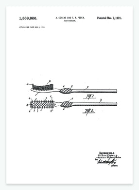 Tandbørste | Smukt patent til din væg - decoARTE
