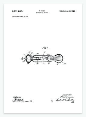 Kombineret værktøj | Smukt patent til din væg - decoARTE