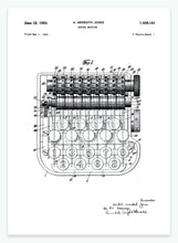 Indlæs billede til gallerivisning Regnemaskine | Smukt patent til din væg - decoARTE
