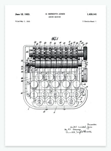 Regnemaskine | Smukt patent til din væg - decoARTE