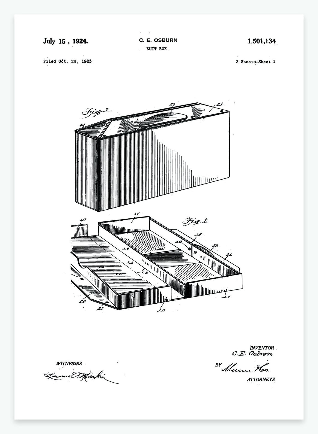 Æske til jakkesæt | Smukt patent til din væg - decoARTE