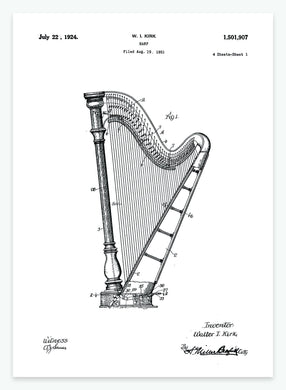 harpe | PATENTPLAKAT - decoARTE