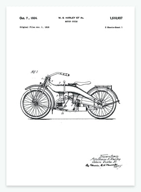 Motorcykel | Smukt patent til din væg - decoARTE