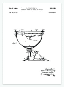 Strammemekanisme til tromme | Smukt patent til din væg - decoARTE