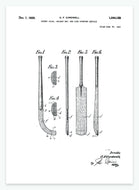 hockeystav / cricket bat | PATENTPLAKAT - decoARTE