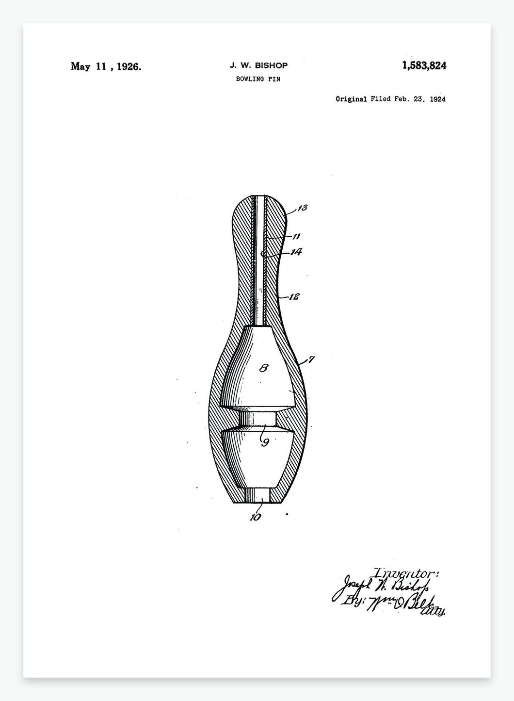 bowlingkegle | PATENTPLAKAT - decoARTE