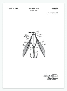 flue til fiskeri | PATENTPLAKAT - decoARTE