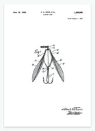 flue til fiskeri | PATENTPLAKAT - decoARTE