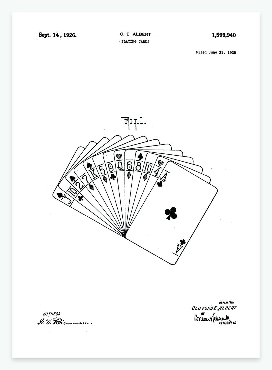 Spillekort | Smukt patent til din væg - decoARTE