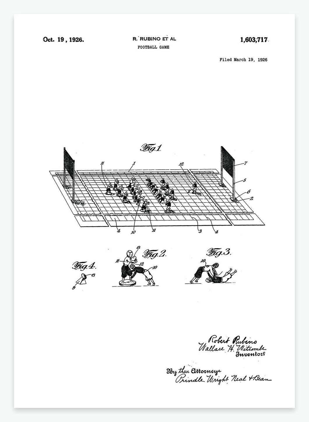 amerikansk fodbold | PATENTPLAKAT - decoARTE